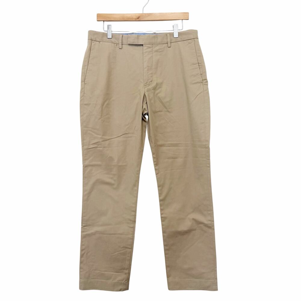 Polo Ralph Lauren Tan Stretch Straight Fit Chino Pants Sz 33x32